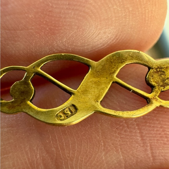 Late 1800's rare solid 14k gold genuine seed pearl pendant - Picture 2 of 14